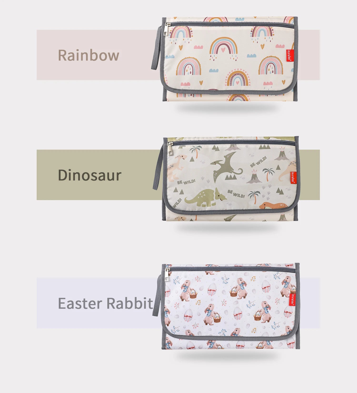 INSULAR Baby Nappy Changing Cushion Fordable Storage Bags Waterproof Kids Washable Mattress Mother-Infant Care Products