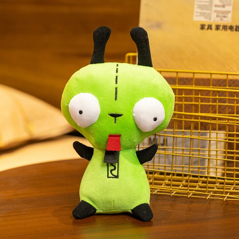 Hot 25cm Alien ET 3D Eyes Green Invader ZIM GIR Dog Plush Figure Toy Soft Stuffed Collectible Christmas Gift Toys for Children