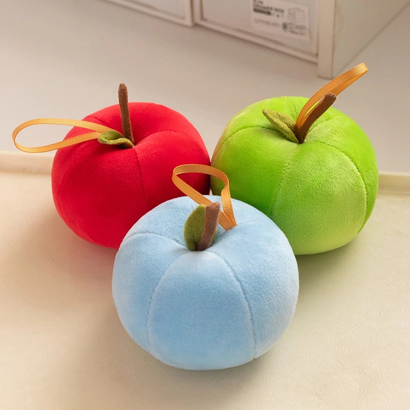 Delicate Cute Mini Apple Plush Toys Stuffed Colorful Lifelike Apple Pretty Hanging Fruit Toys Lovely Christmas Tree Decor