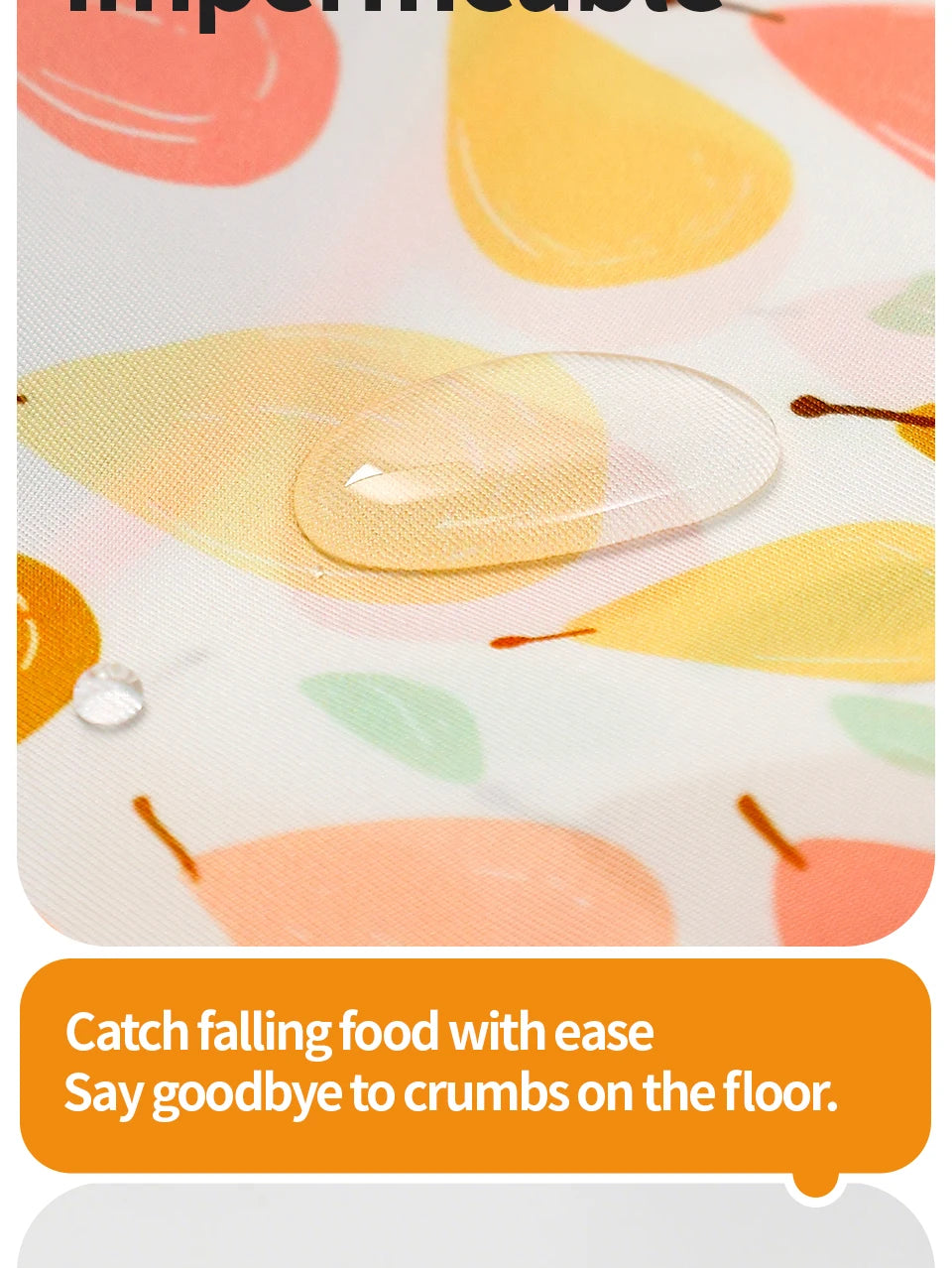 3 Pack Mess Proof Baby Bib with Reversible Pocket, Waterproof Led Weaning Baby Feeding Bibs with Food Catcher