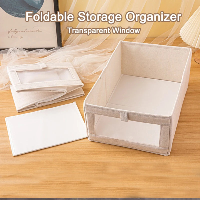 1Pcs Foldable Boxes Pants Storage Box Clothes Organizers of Cabinets and Drawers Fabric  for Bedroom Wardrobe Organization Home