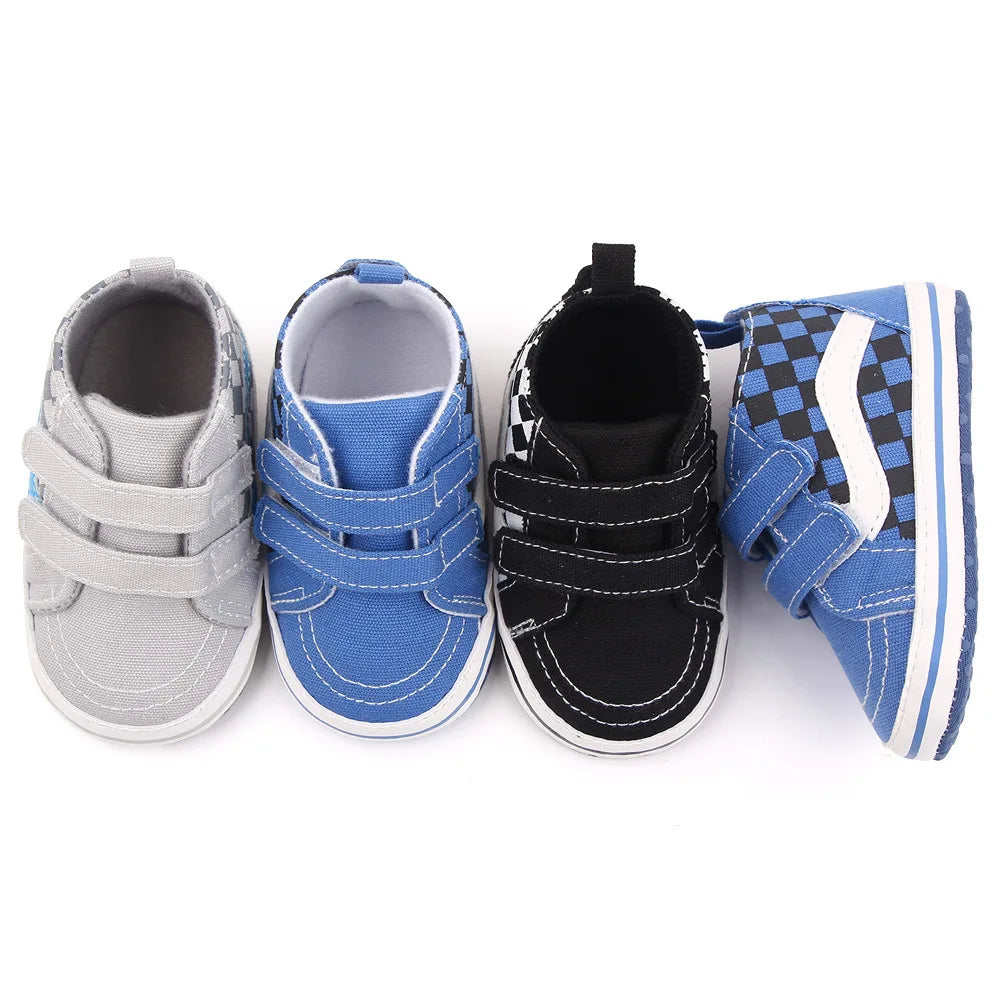 Baby Casual Shoes for Boy Spring Autumn Soft Soled Hook & Loop Fashion Design Comfortable Walking Sneakers Infant Shoes D2545