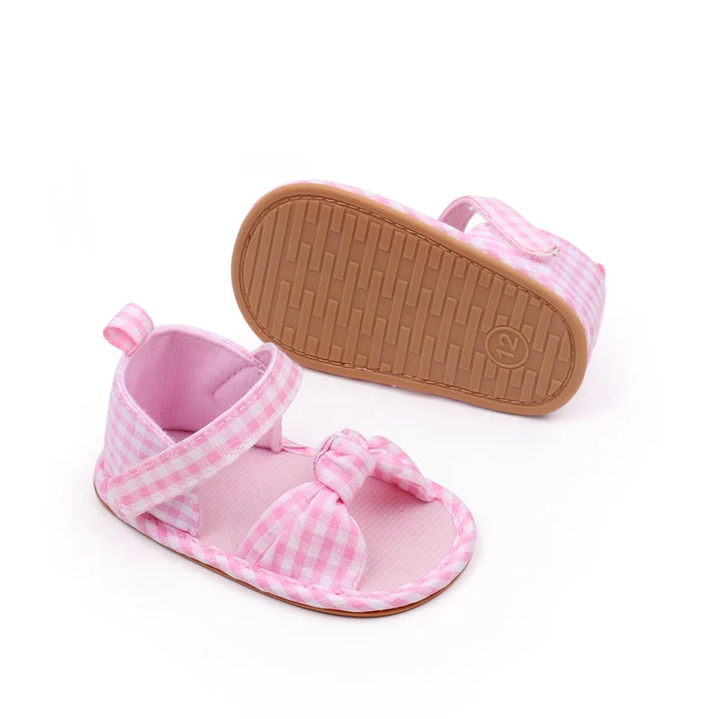 2025 Hot Summer Baby Girls First Walking Toddler Shoes With High Quality TPR Sole Beautiful Design For 0-18M Baby Girls Shoes
