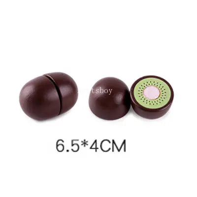 Wooden Fruit Cutting Educational Toy For Children Kitchen Playset With Peelable Fruit 1Pcs