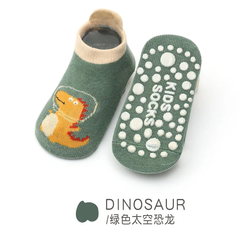 Non Slip Baby Toddler Socks Soft Anti Skid Floor Socks for Newborns and Infants With Rubber Grips For 0-5Years Cotton Baby Socks