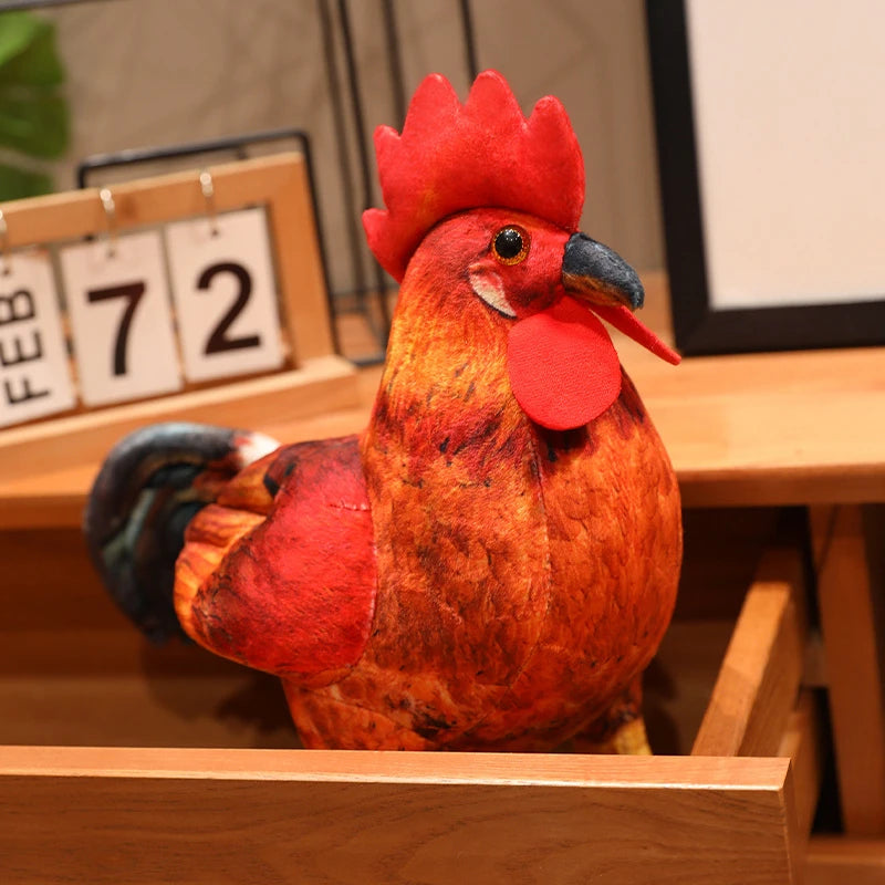 Hot High Quality 30/48cm Simulation Rooster Plush Toys Life Like Chicken Pillow Stuffed Soft Animal Dolls For Room Decor Gift