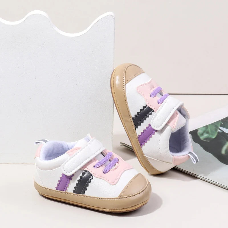Baby Girls Boys Casual Shoes TPR Sole Anti Slip Sneakers Fashion Design High Quality Newborn Toddler Shoes First Walkers BSK4193
