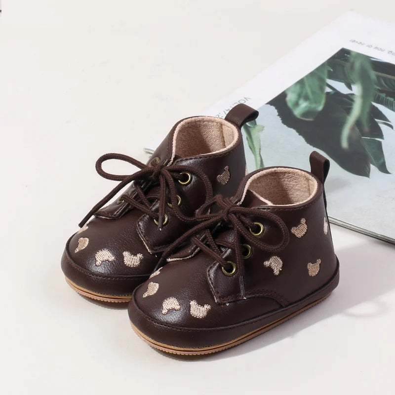 2025 Cartoon Embroidery Baby Girl Boy Fashion Non-slip Shoes Spring Autumn High Quality Newborn Infant Toddler Casual Shoes
