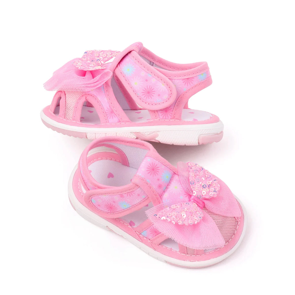 2025 0-2Y Baby Girls Baby Girls First Walking Indoor Outdoor Toddler Shoes With Squeaky Beautiful Design And Soft TPR Sole