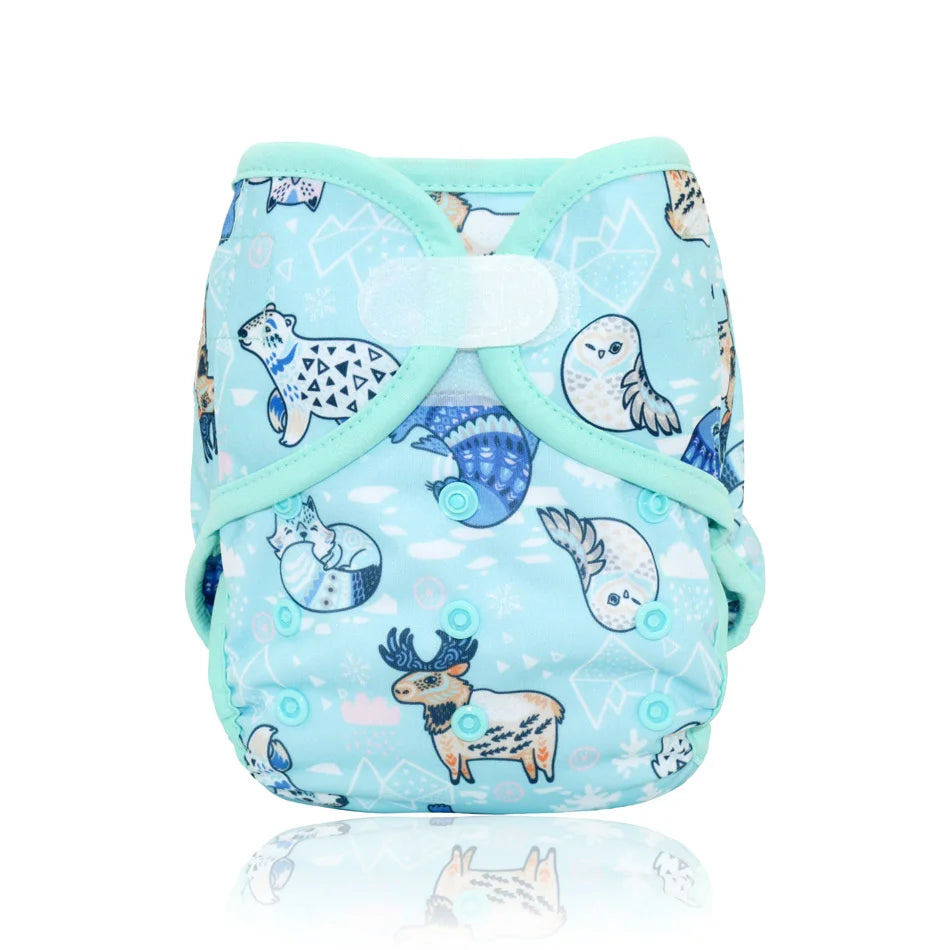 EezKoala One Size Cloth Diaper Cover Waterproof Reusable Pocket Diaper Hook Loop Closure