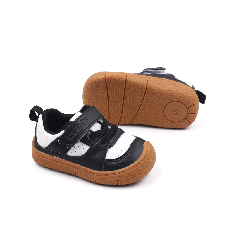 High Quality Baby  Toddler Shoes Rubber Sole Anti-slip Soft PU for  0-3 Years Boys and Girls Spring and Autum Style Ooydoor BM06