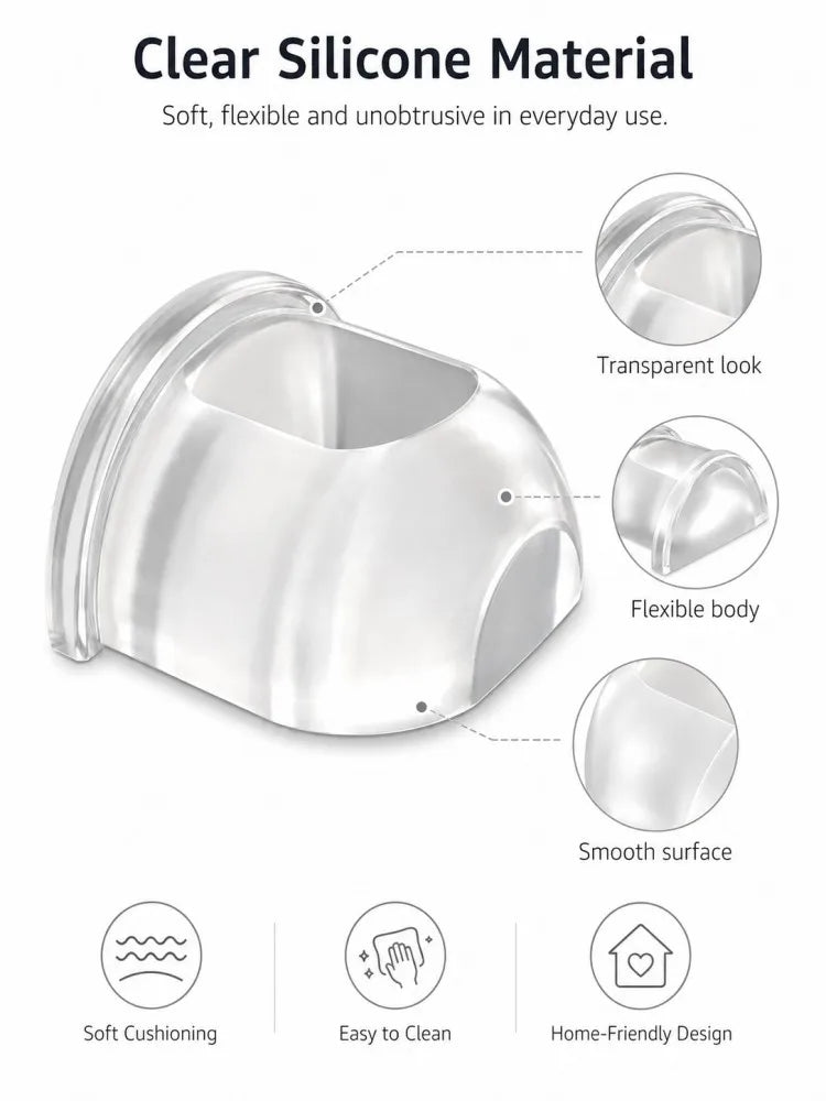 1-8pcs Transparent Silicone Door Stopper Self Adhesive Wall Protector Rubber Bumper Pad For Door Handle Cabinet Corner Furniture