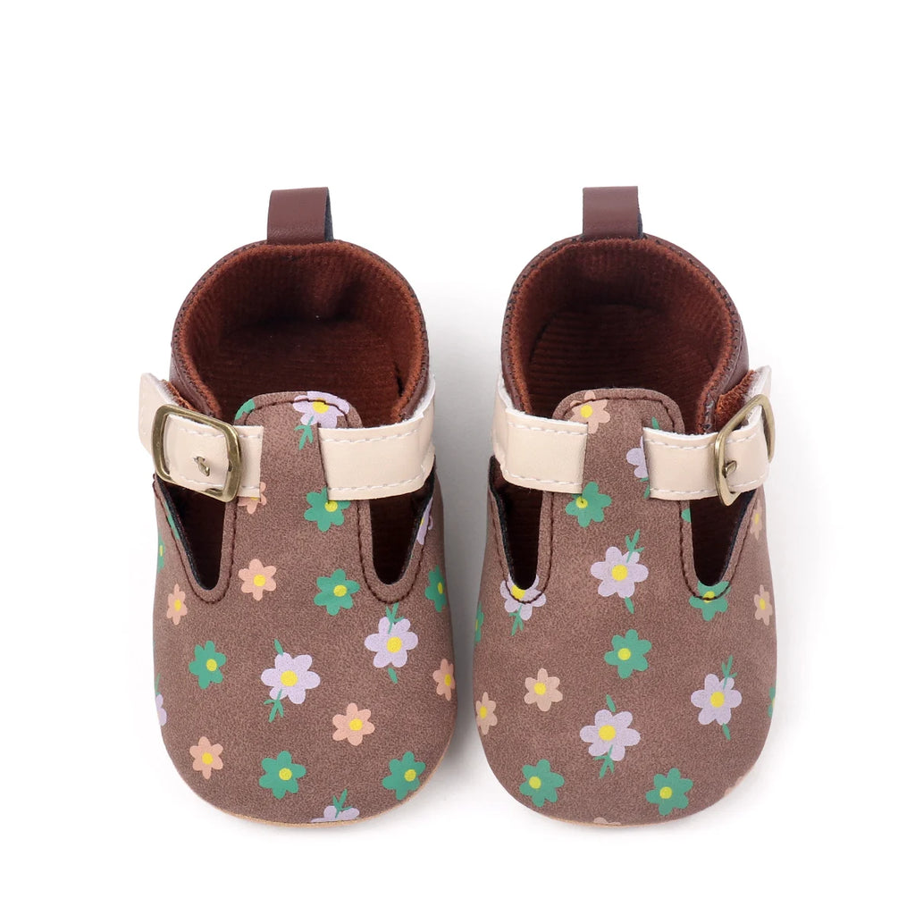 2025 Hot Selling Sping And Autumn Baby Girl's Pre-walking Casual Beautiful Toddler Shoes For 0-18M With Flower And TPR Sole