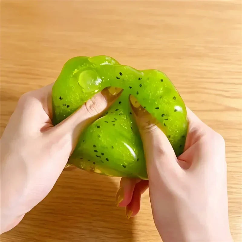 Kiwi Watermelon Ice Sand Ball Squishy Squeeze Fidget Toy Vaseline Stress Relief Noise ASMR Sensory Toy For ADHD Autistic Gift