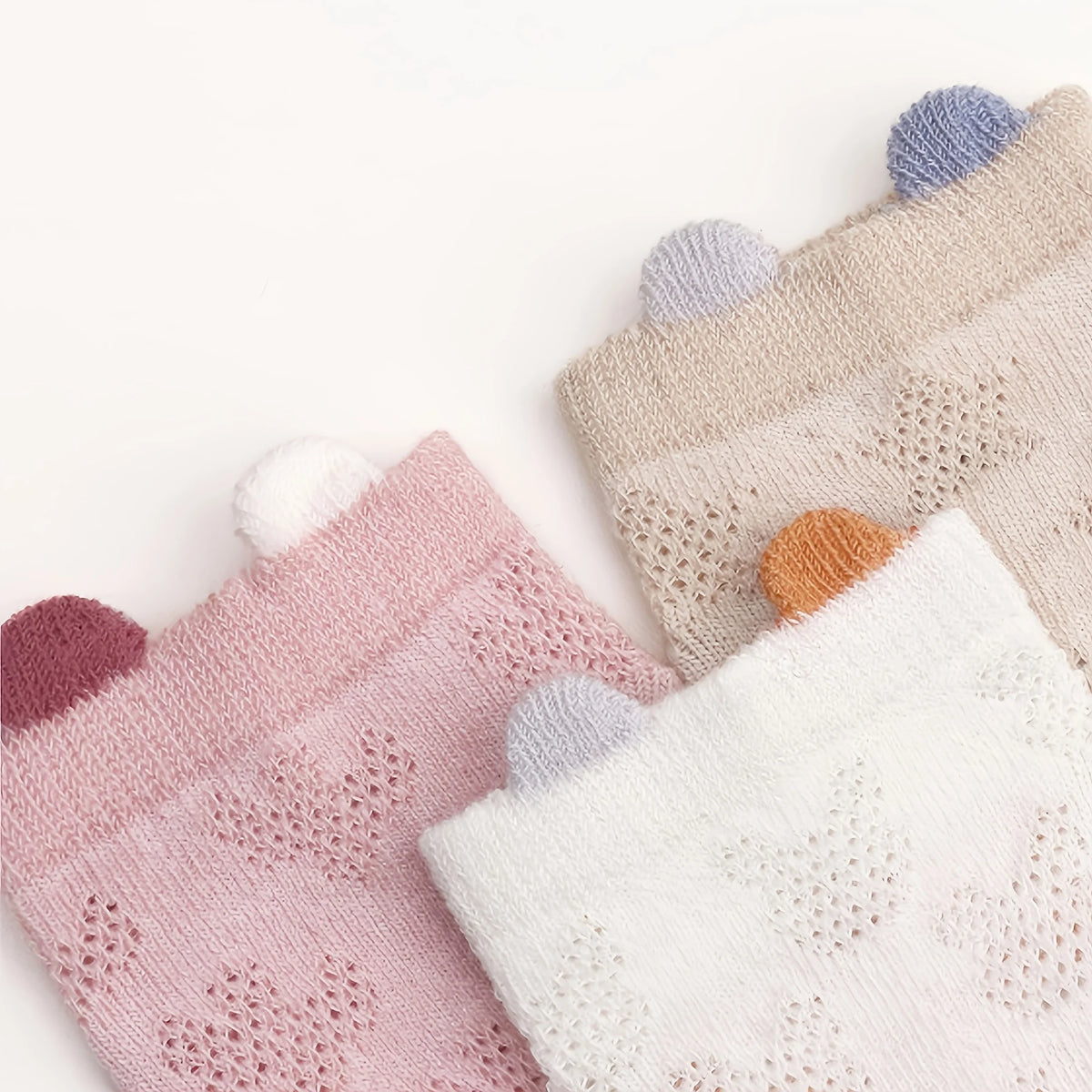 8-Pack Baby Floor Socks with Mesh Design, Breathable, Non-Slip, Soft-Soled Indoor Socks for Girls, Solid Color, Versatile, Suitable for Casual Daily Life