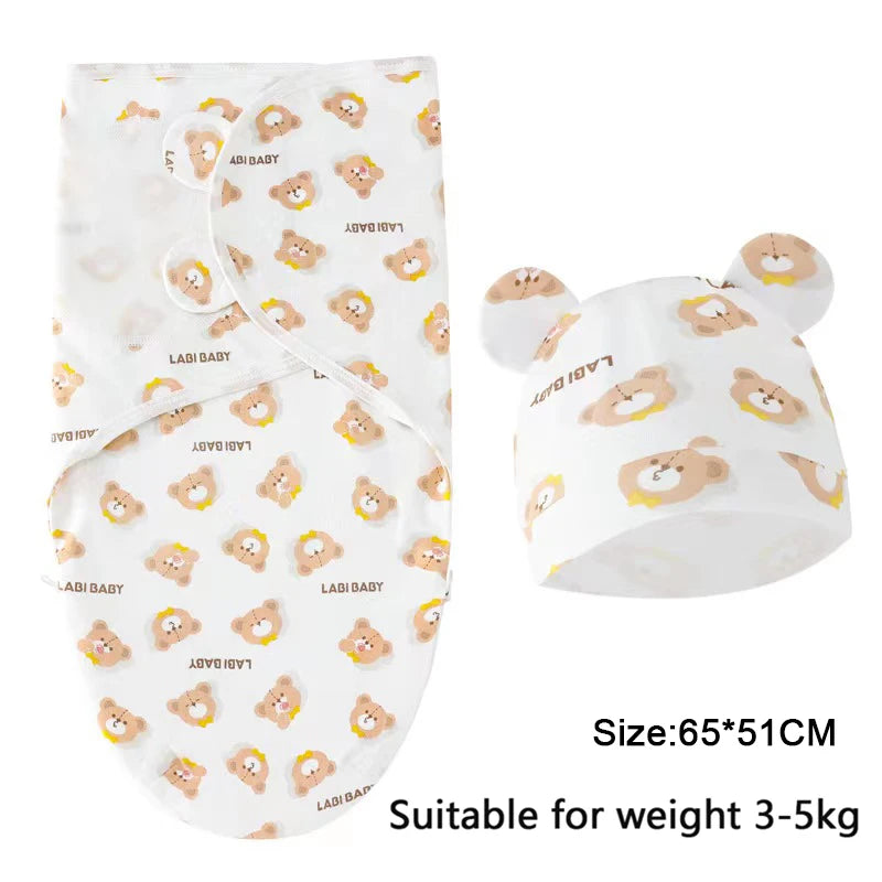 100%Cotton 0-3 Months Newborn Swaddle Sleepsack New Born Baby Swaddling Bedding