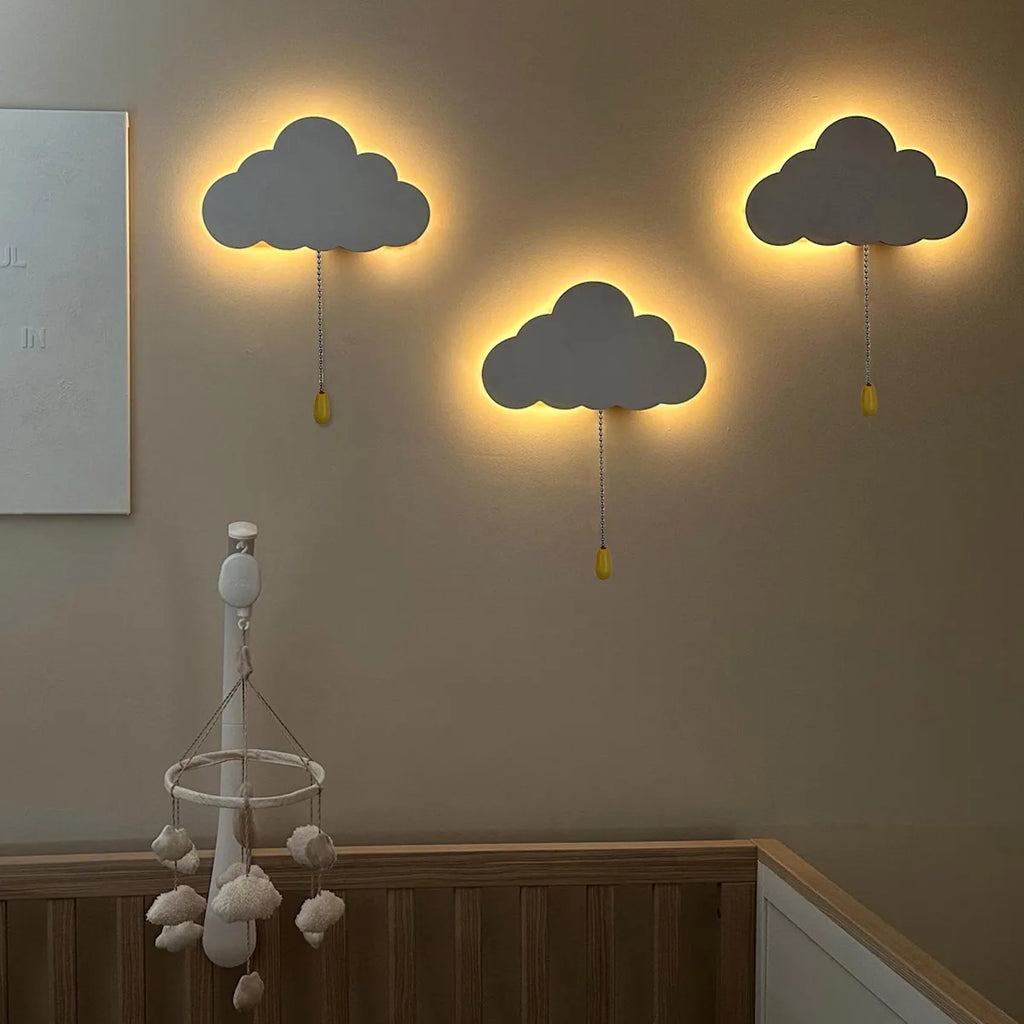 Cloud Light - Floating Cloud Wall Lamps for Nursery & Kids' Bedrooms | Battery-operated Hanging Night Lights