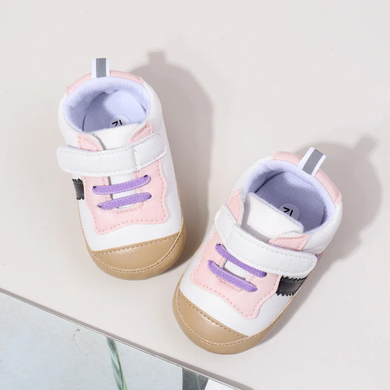 Baby Girls Boys Casual Shoes TPR Sole Anti Slip Sneakers Fashion Design High Quality Newborn Toddler Shoes First Walkers BSK4193