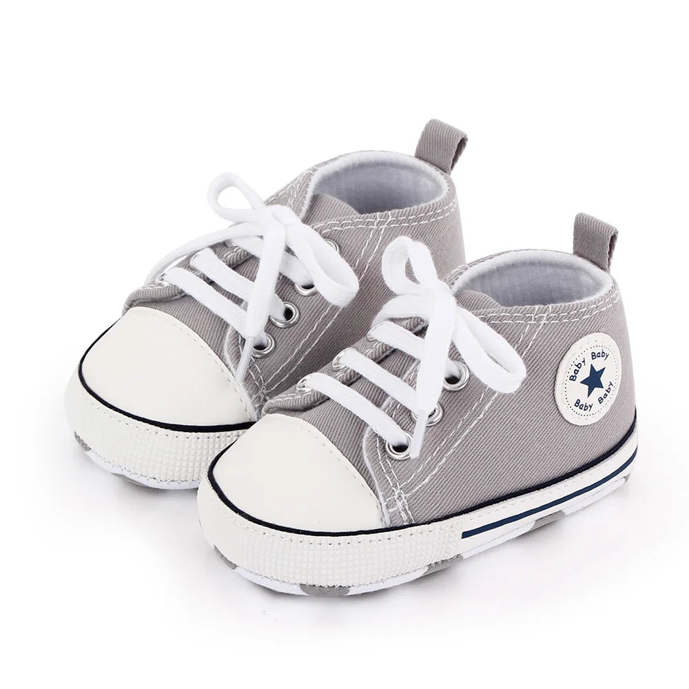 Carter's Baby Shoes First Walker Canvas Sneakers Non Slip Soft Sole For Toddlers