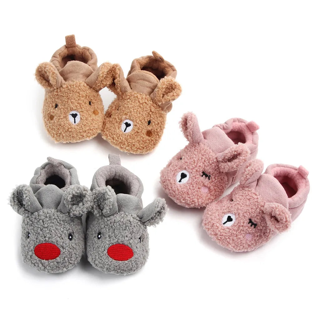 Baby Winter Shoes Cute Animal Ear Soft Cotton Warm and Comfortable for 0-18 Months Boys and Girls 2024 New Fashion  D2028 D2097