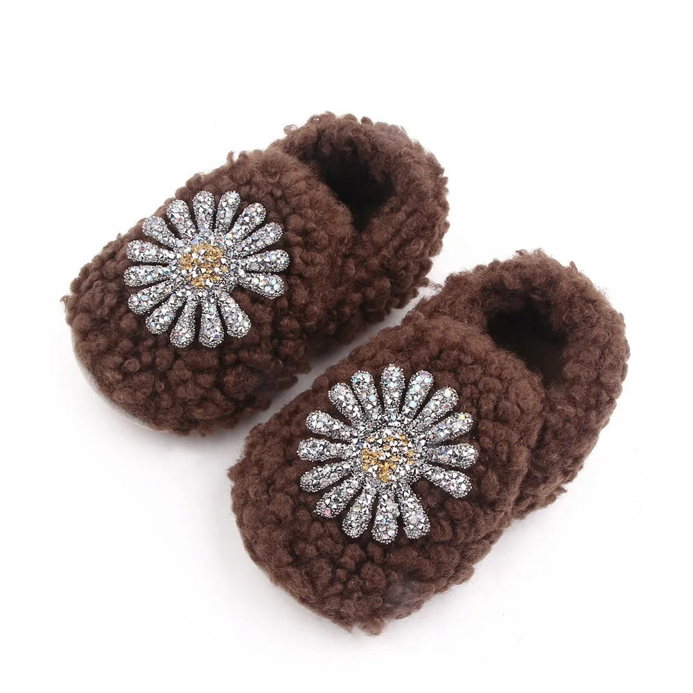 Baby Winter and Autumn Style Multiple Choices High Quality Soft Cotton Warm and Plush Toddler Shoes Anti-slip Sole Prewalking
