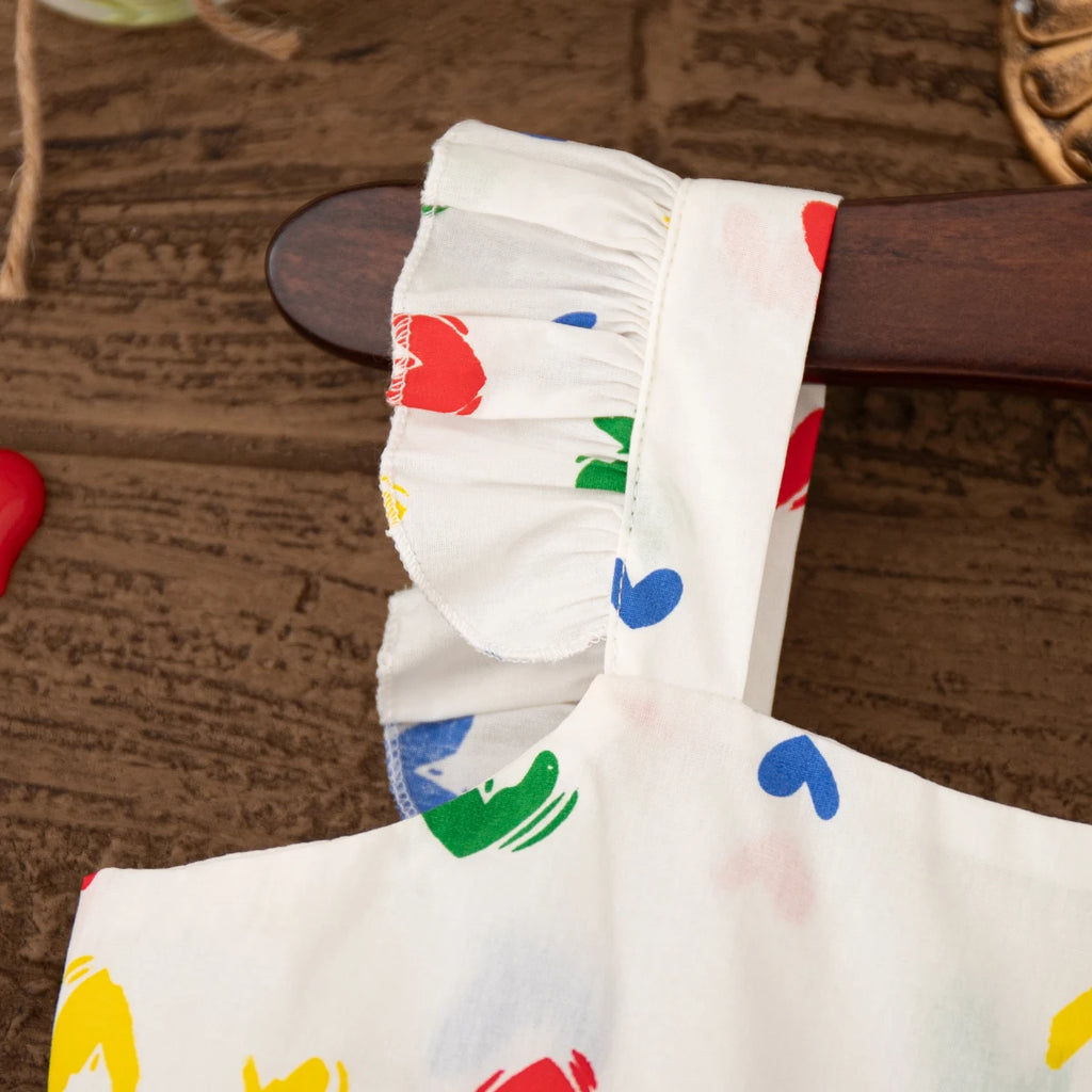 Send A Cartoon Ornament  Summer Cotton Comfortable Fashion Lovely Baby Girl Dress Korean Style Casual Toddler Beach Dress