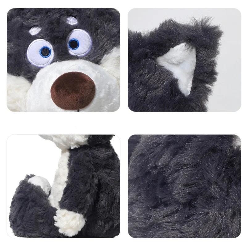 Nice Cuddly Cartoon Plush Toys Gray Wolf High Quality Fluffy Sitting Pose Doll Warm Cozy Children Companion Xmas Gift Home Decor