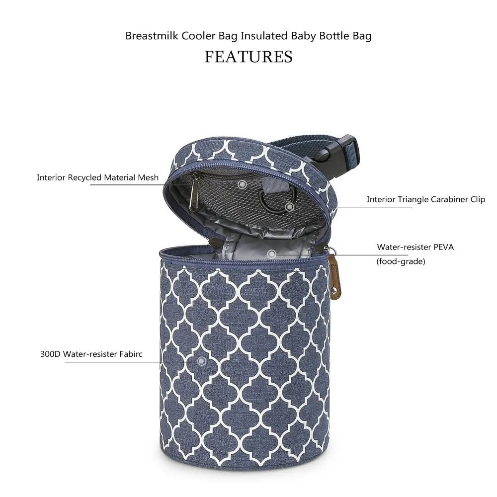 Thermal Insulation Stroller Hanging Bag Hanging Design Large Capacity Insulated Breastmilk Cooler Bag Travel Carrier Waterproof