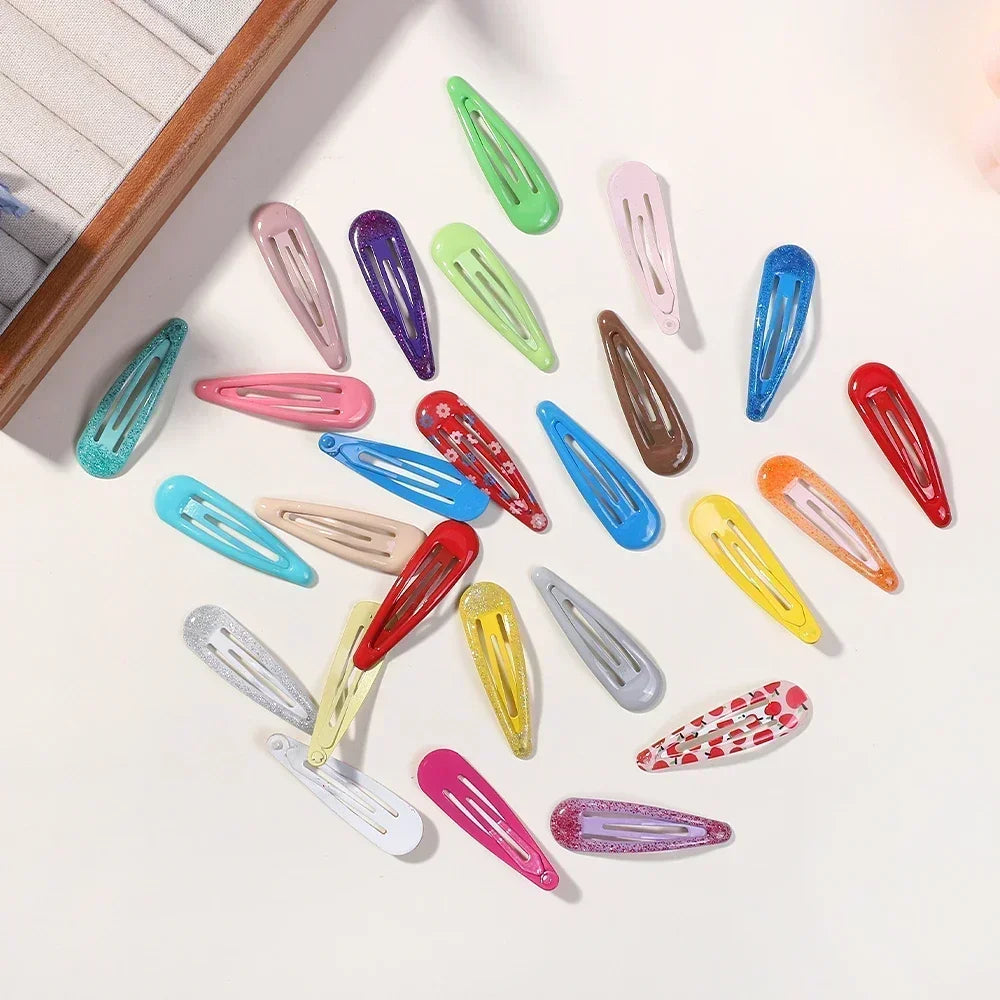 20/50Pcs Snap Hair Clips Candy Color Glossy 2 Inches No Slip Metal Hair Pins Clips Barrettes Accessories for Baby Girls Toddlers