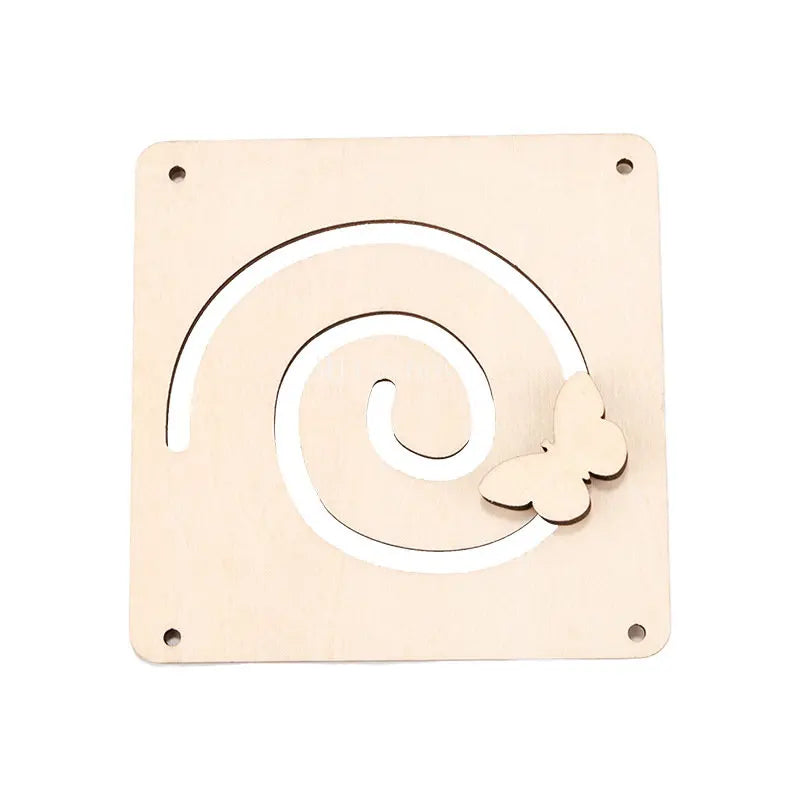 Baby Montessori Wooden Busy Board Educational Toy For Children Guinea Pig Dinosaur Clock Pattern GP01