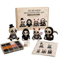 Beaded Skeleton Craft Kit Halloween Toy with Instruction Mini 3D Beaded Skeleton Crafting Set for Home Party Classroom School