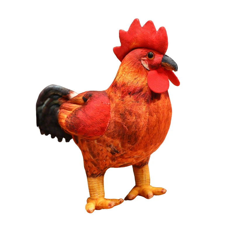 Hot High Quality 30/48cm Simulation Rooster Plush Toys Life Like Chicken Pillow Stuffed Soft Animal Dolls For Room Decor Gift