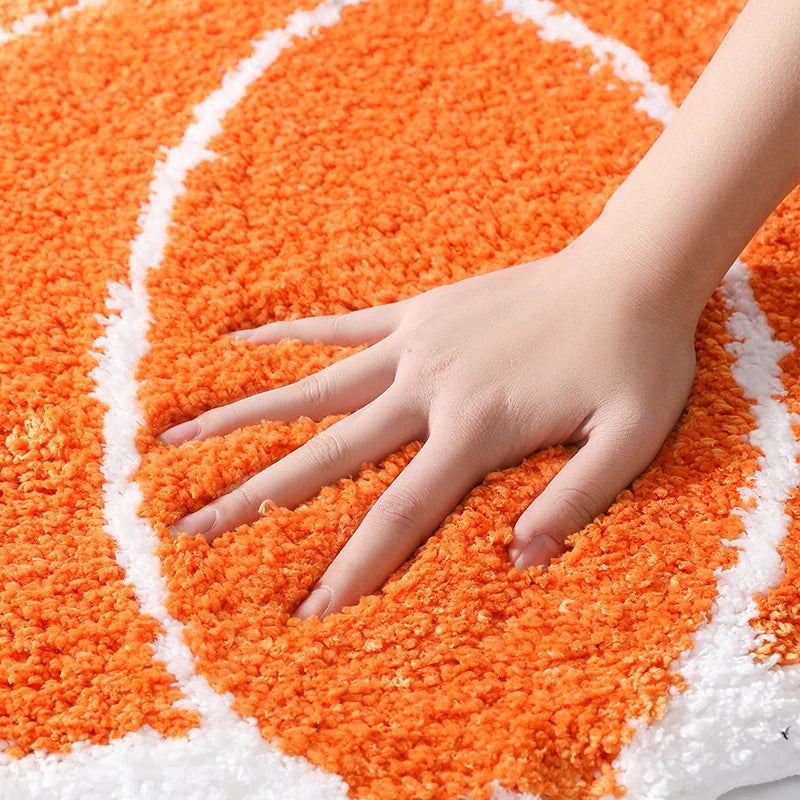 Halloween Pumpkin Velvet Rug - 60cm Anti-Slip Indoor Mat
