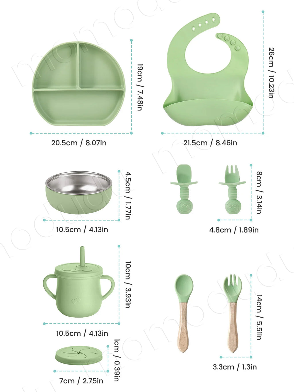 6PCS Baby Feeding Set Kids Silicone Plate Bowl Straw Cup Customized Children's Tableware Baby Supplies Newborn Gift