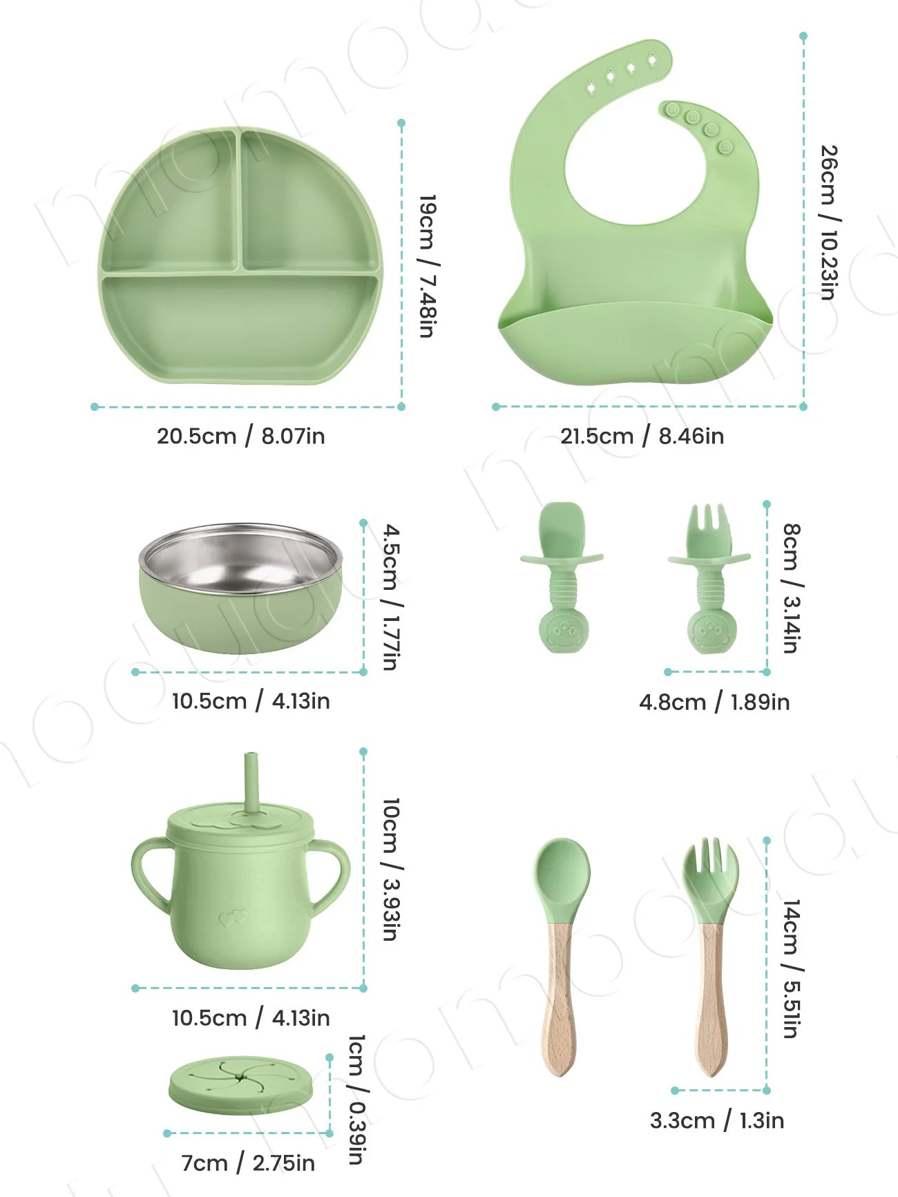 6PCS Baby Feeding Set Kids Silicone Plate Bowl Straw Cup Customized Children's Tableware Baby Supplies Newborn Gift