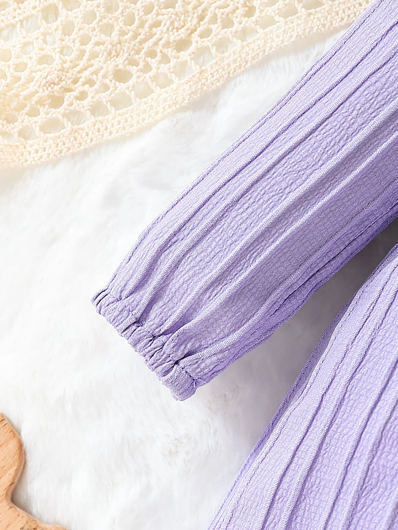 Autumn Baby Girl Long sleeved Dress Purple Ruffled Butterfly Fress+Headband 2Pcs/Set for Cute Female Babies aged 0-24 Months