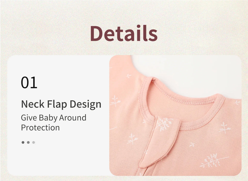 INSULAR Long Sleeves Baby Sleeping Bag,100%Cotton Thin Breathable Pajamas,Anti-Kicking Cocoon Envelope Sleep Sack for Newborn 2.