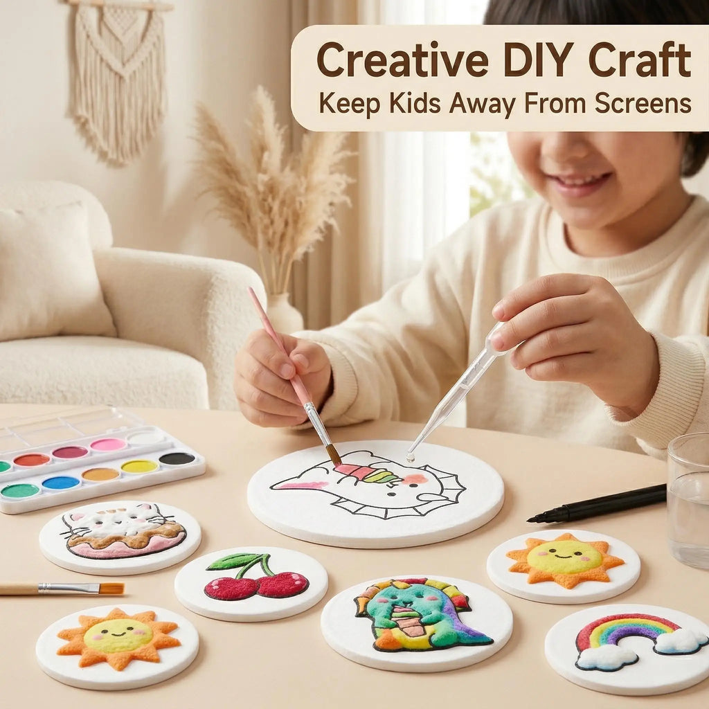 [20Pcs/50Pcs] Magic 3D Foam Explosion Art Paper Water Activated Expanding Drawing Board Kids DIY Craft Toy Puffy Texture Paintin