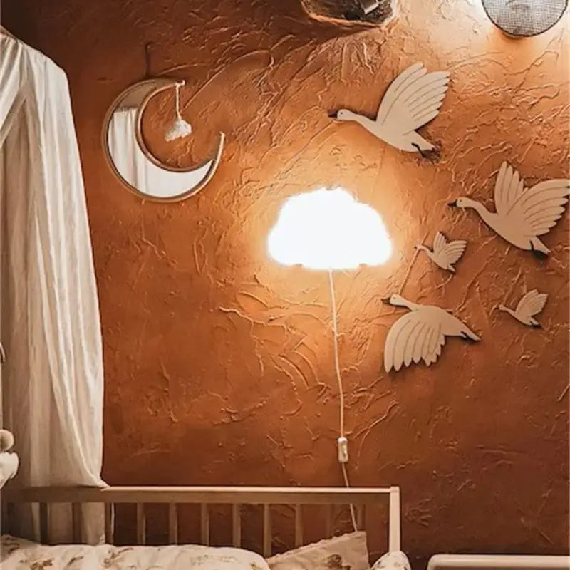 6Pcs/Set Ins Scandinavian Style Wooden Group of Flying Goose Mural Niche Can Be Pasted into the Wall to Cover up Ugliness with Retro Inspiration Wooden Goose Home Background Wall Decoration Nursery Wall Decoration Natural Sty
