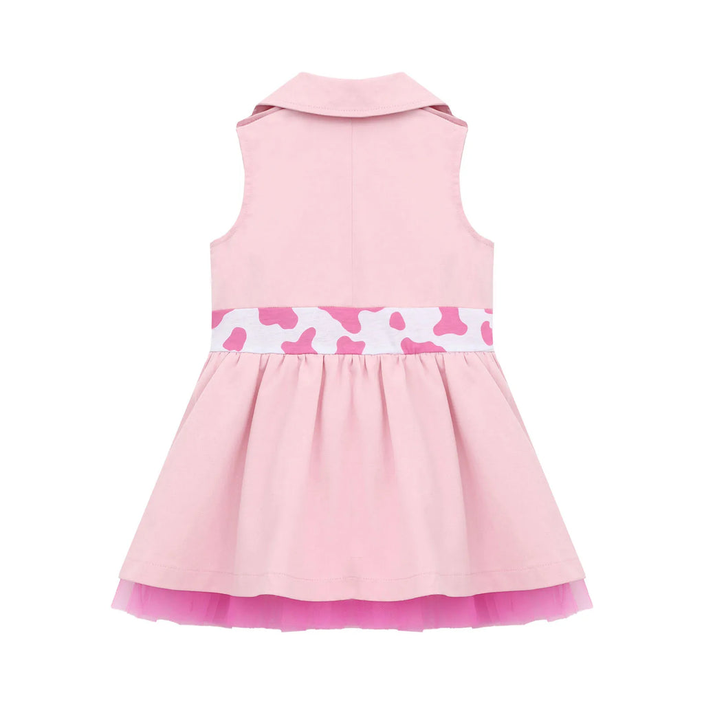 Toddler Baby Girls Zookeeper Suit Sleeveless Cute Animal Embroidery Tulle Dress Birthday Party Cake Smash Zoo Keeper Outfits