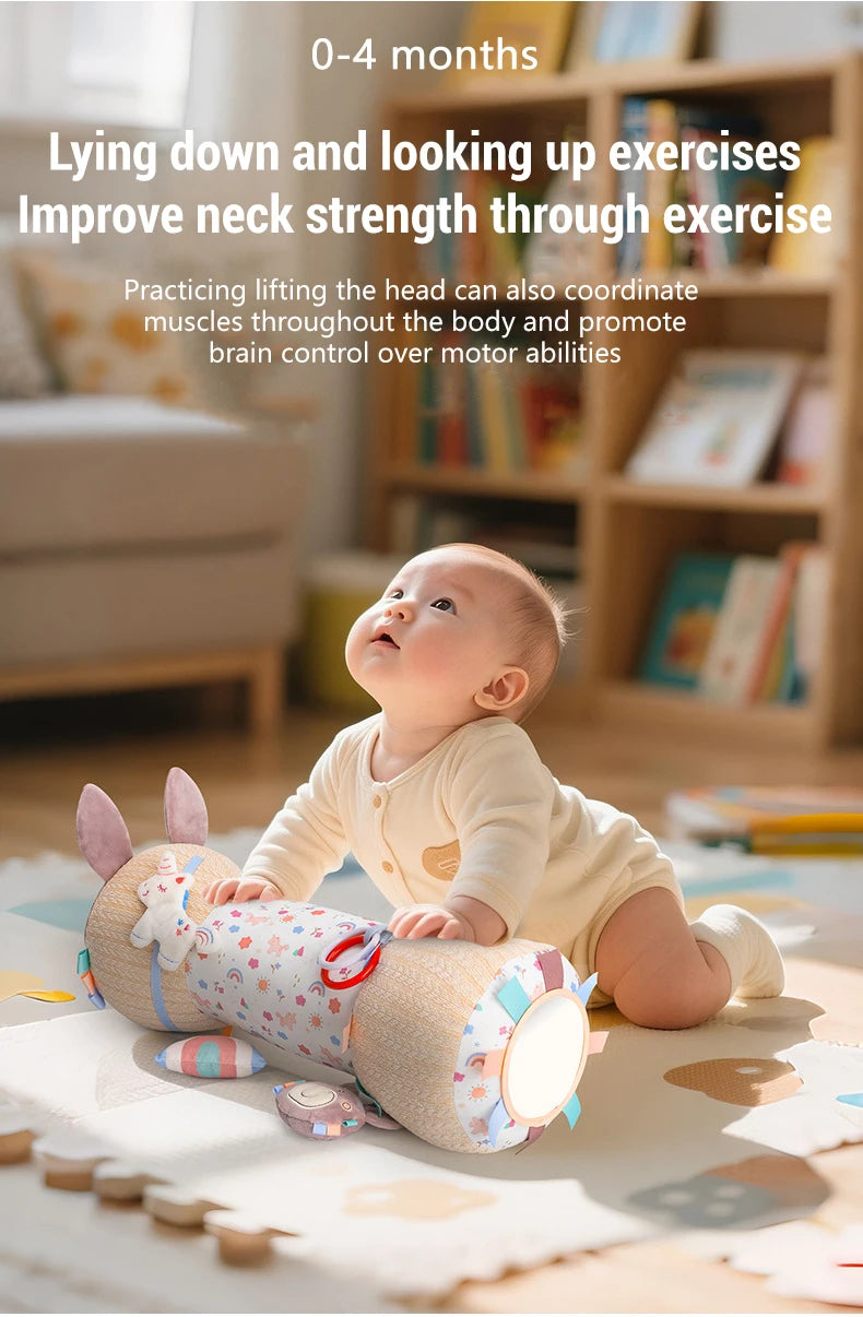 Double-Sided Tummy Time Pillow Baby Sensory Toys Soft Cushion for 0-18 Months Newborn Infant Crawling Training Montessori Gifts