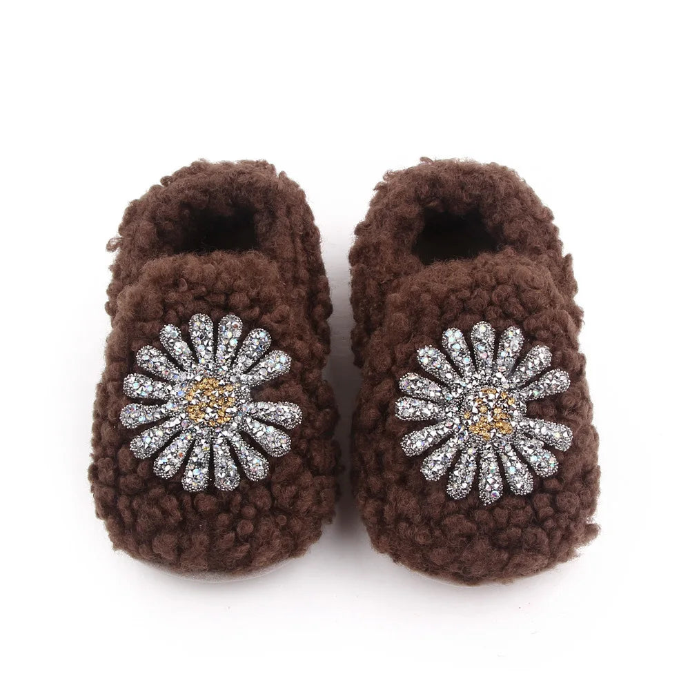 Baby Winter and Autumn Style Multiple Choices High Quality Soft Cotton Warm and Plush Toddler Shoes Anti-slip Sole Prewalking