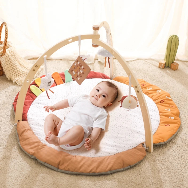 Baby Wooden Gym Frame Gym Activity Bird Tripod Gym Frame for Toddle Play Gym Mobile Hanging Sensory Toys Baby Room Decorations