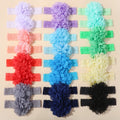 20Pcs random color lace nylon hair band for baby elastic wide band flower headband cute infant no harm to hair headdress