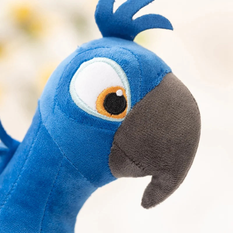 2026 High Quality 1pc 35cm Cartoon Blue Parrot Plush Toy Blu & Jewel Bird Doll Soft Stuffed Animal Cute Christmas Gift For Kids