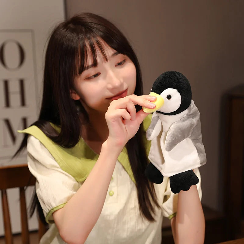Hot Crocodile Shark Killer Whale Plush Hand Puppets Lifelike Tropical Fish Penguin Octopus Hand Puppets For Kids Adults Muppets