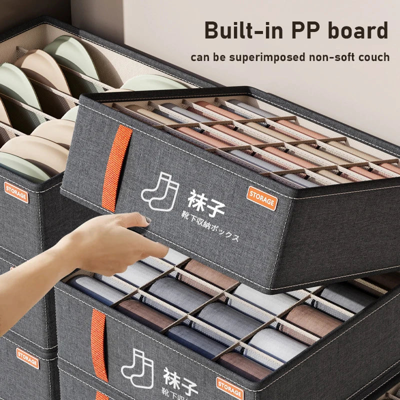 Oxford Cloth Underwear Storage Box 20/7/6 Grids Socks Panties Drawer Organizer Multi-function Home Wardrobe Assortment Boxes