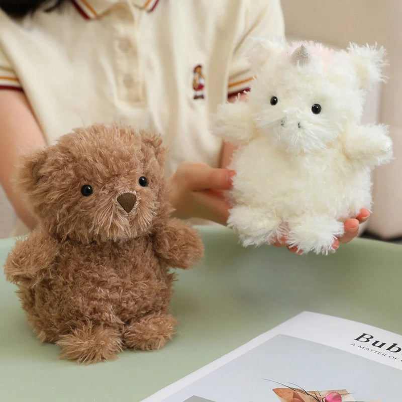 20cm Soft Furry Plush Toys Kawaii Cute Fox Owl Pig Lamb Chick Duck Stuffed Animals Toys Pp Cotton Plushies Dolls Gifts Children