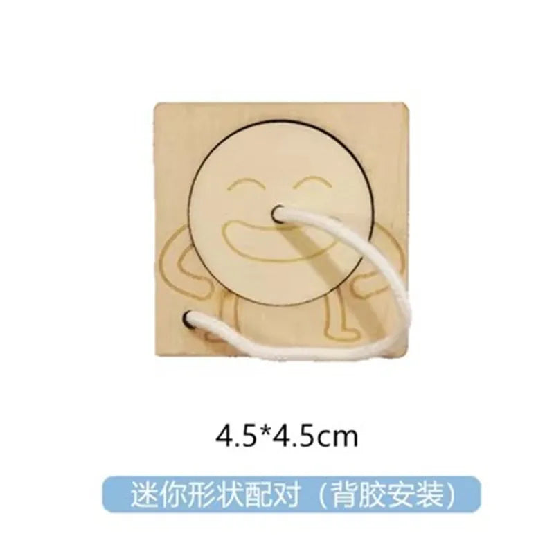 New DIY Montessori Busy Board Wooden Accessories Gear Hand Wheel Alarm Clock Animal Mirror Educational toys For Children Gifts