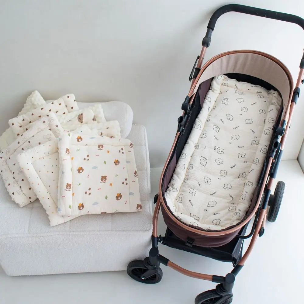 Cartoon Pattern Baby Stroller Cushion Baby Seat Cushion Stroller Accessories Pushchair Car Mat Pram Cushion Seat Liner